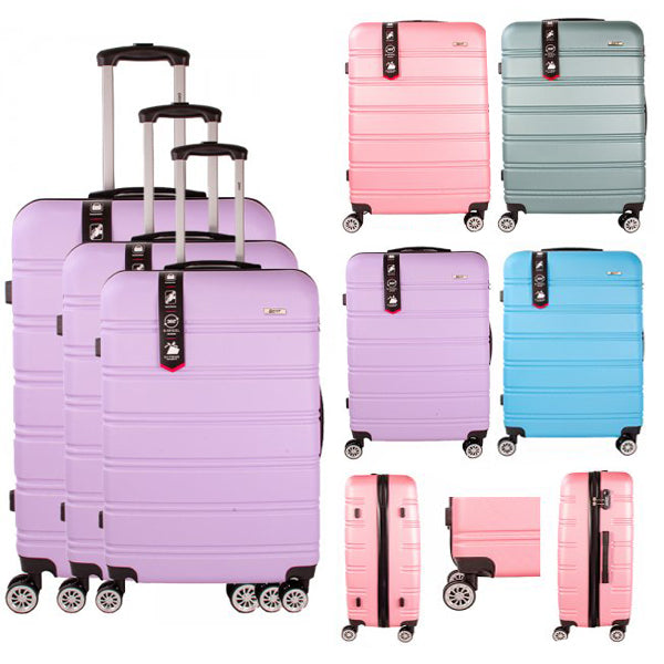 GLIDER SET OF 3 TRAVEL TROLLEY CABIN SUITCASES