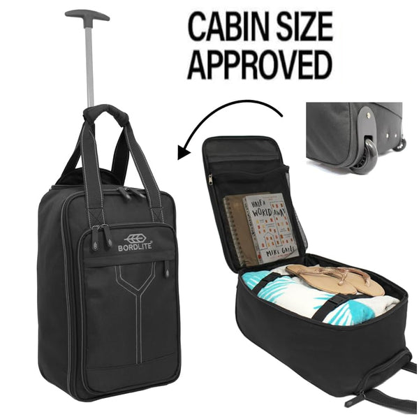 Underseat Cabin Bag Holdall on Wheels, 20L Bag - 40x20x25cm