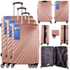 HARD SHELL 3 SET OF TRAVEL LUGGAGE THREE-PIECE SUITCASE SET