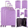 SET OF 3 TRAVEL TROLLEY SUITCASE HARD CASE LUGGAGE