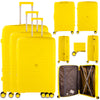 SET OF 3 TRAVEL TROLLEY SUITCASE HARD CASE LUGGAGE