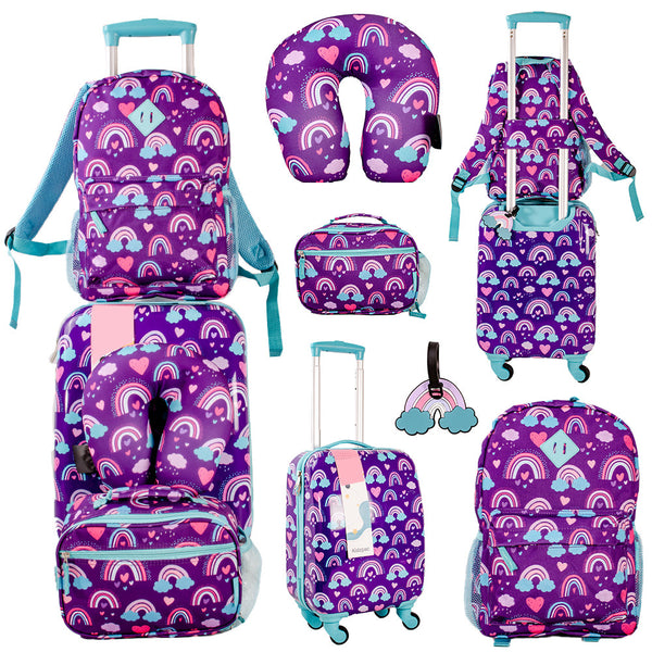 CHILDRENS SET OF 5 KIDS TRAVEL LUGGAGE SET