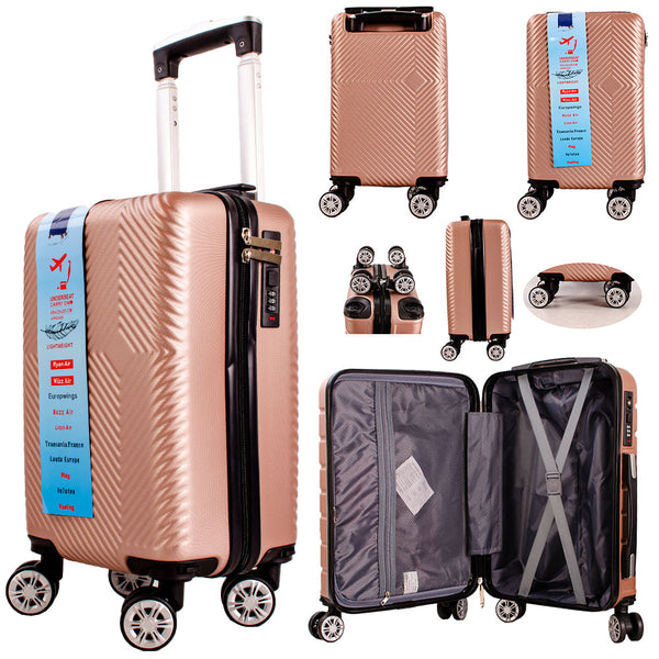 UNDERSEAT CABIN BAG SIZE SUITCASE 40X20X25 HARDCASE (Suitable for RYANAIR, WIZZAIR)