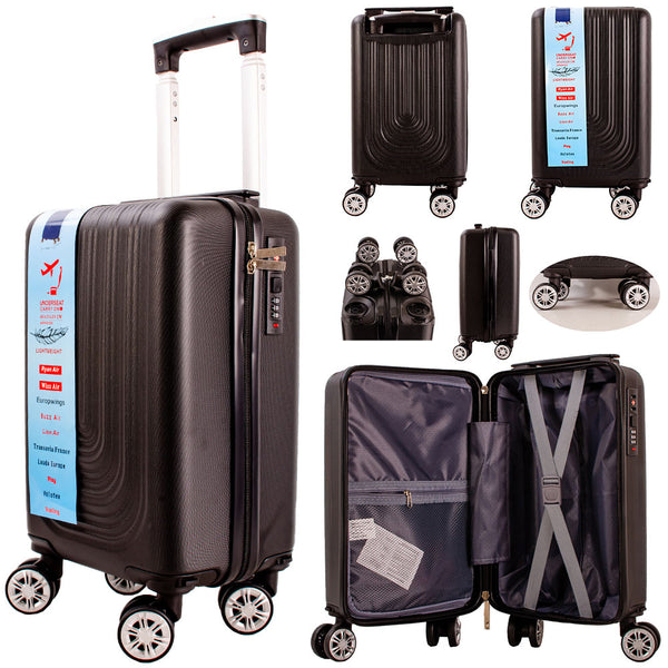 UNDERSEAT CABIN BAG SIZE SUITCASE 40X20X25 HARDCASE (Suitable for RYANAIR, WIZZAIR)