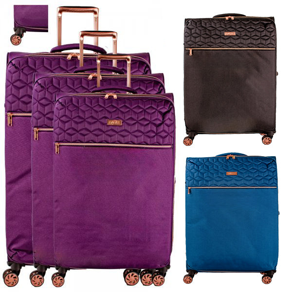 LIGHTWEIGHT SET OF 3 TRAVEL TROLLEY SUITCASES